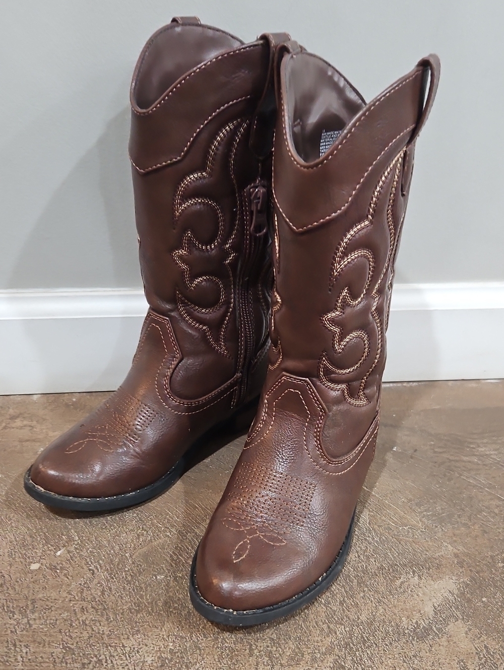 Brown Kids Western Cowboy Boots